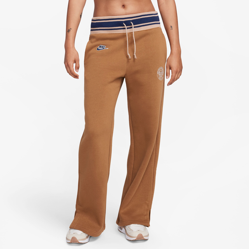 Nike Womens  Nsw Phoenix Hr Exeter 74 Pants In Ake Brown/navy