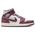 Jordan AJ 1 Mid - Women's White/Purple/White
