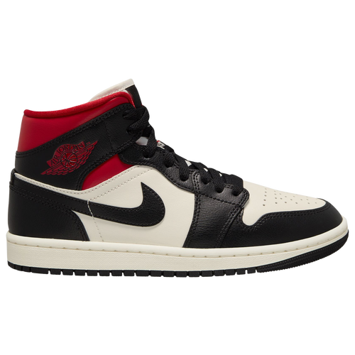 

Jordan Womens Jordan AJ 1 Mid - Womens Basketball Shoes Black/Red Size 06.5