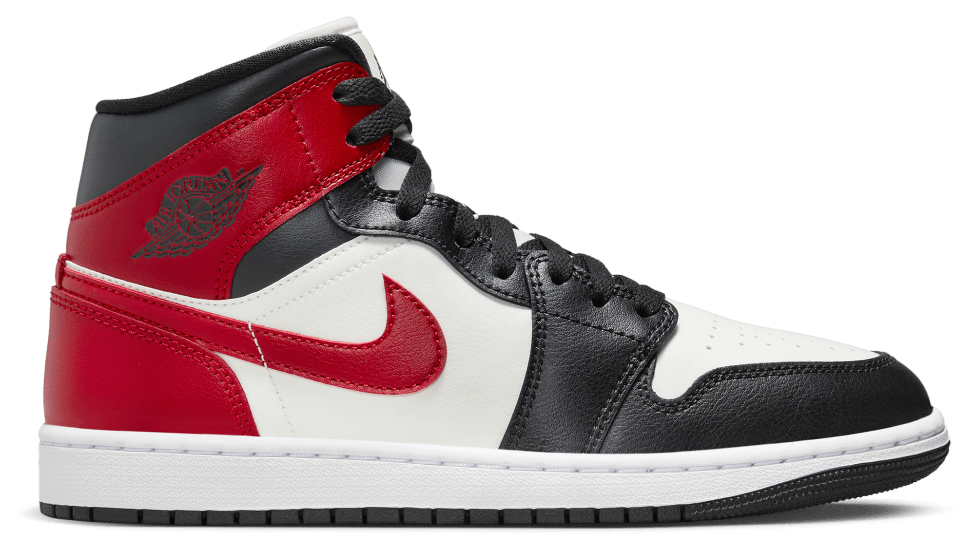 Jordan AJ 1 Mid - Jordan Red/White Black