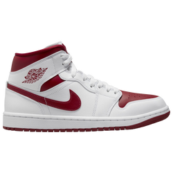 Women's - Jordan AJ 1 Mid - White/Red