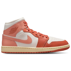 Women's - Jordan AJ 1 Mid - Sail/Pink