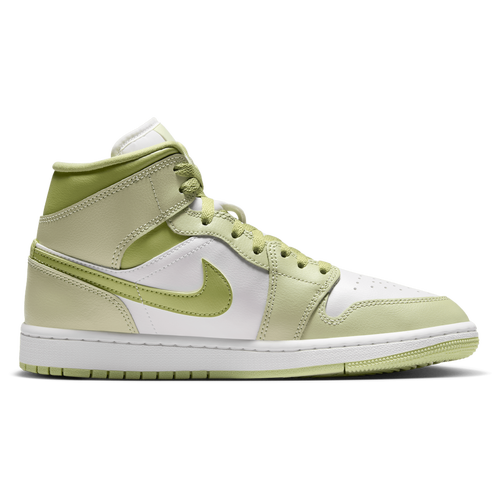 WOMENS - Jordan AJ 1 Mid - Olive Aura/Lawn Sail