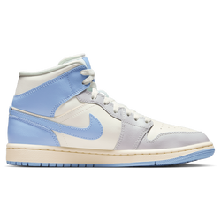 Women's - Jordan AJ 1 Mid - Psychic Blue/Neutral Grey/Sail
