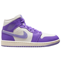 Women's - Jordan AJ 1 Mid - Sail/Action Grape/Sky J Light Purple