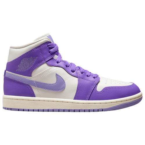 

Jordan Womens Jordan AJ 1 Mid - Womens Basketball Shoes Sail/Action Grape/Sky J Light Purple Size 12.0