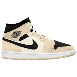 Women's - Jordan AJ 1 Mid - Sail/Black/Guava Ice