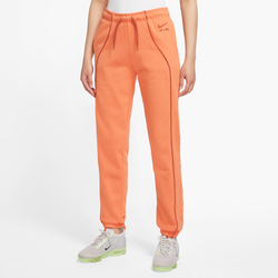 Women's - Nike NSW Air Fleece Mid Rise Jogger - Orange/Orange