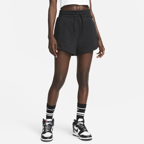 

Nike Womens Nike Air Fleece Short - Womens Black/Black/White Size S