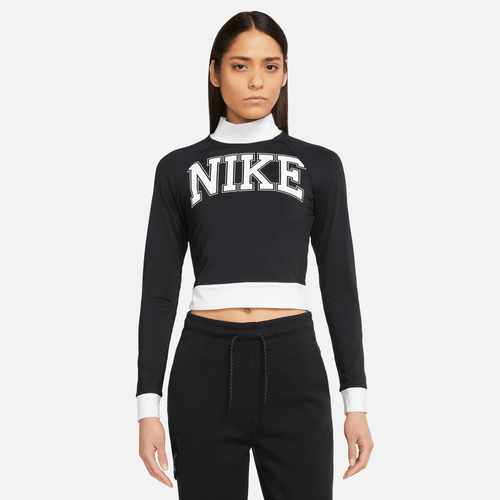 

Nike Womens Nike Team Long Sleeve Top - Womens Black/White Size XL