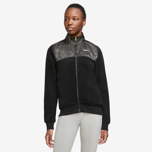 Nike Women's  Sportswear Stardust Plush Jacket In Black