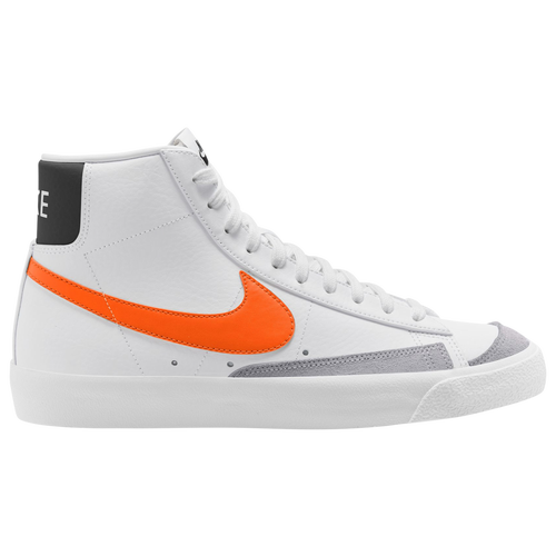 Nike Blazer Mid '77 Vintage Casual Shoes In White/wolf Grey/black/safety Orange