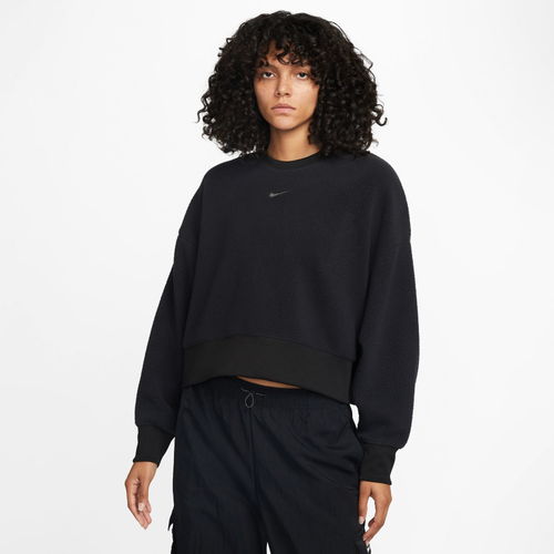 

Nike Womens Nike Plush Mod Crop Crew - Womens Black/Smoke Size XS