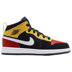 Boys' Preschool - Jordan AJ 1 Mid SE - Black/Team Orange/Amarillo