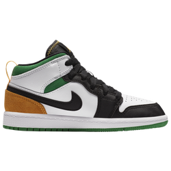 Boys' Preschool - Jordan AJ 1 Mid SE - White/Laser Orange/Black