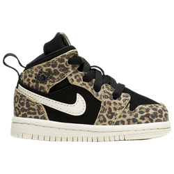 Boys' Toddler - Jordan AJ 1 Mid SE - Black/Pale Ivory/Desert Ochre