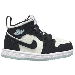 Boys' Toddler - Jordan AJ 1 Mid SE - White/Black/Teal Tint