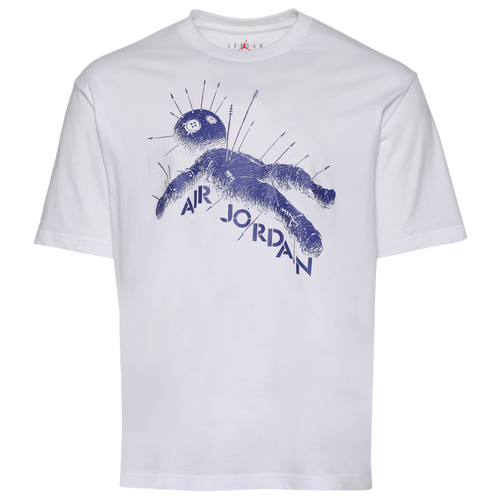 Jordan Mens AJ 1 VD Short Sleeve Crew - - White / Blue