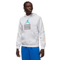 Men's - Jordan AJ 11 Gamma Fleece Pullover - White/Gamma/Yellow