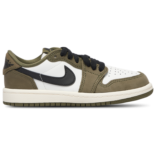 Jordan Retro 1 Low - Jordan Summit White/Medium Olive Black