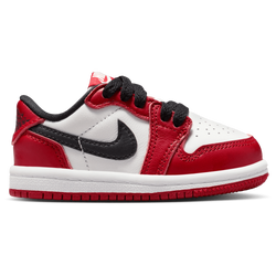 Boys' Preschool - Jordan Retro 1 Low - Summit White/Black/Varsity Red