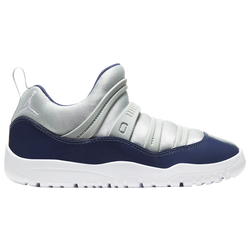 Boys' Preschool - Jordan Retro 11 Little Flex - Grey Mist/White/Midnight Navy