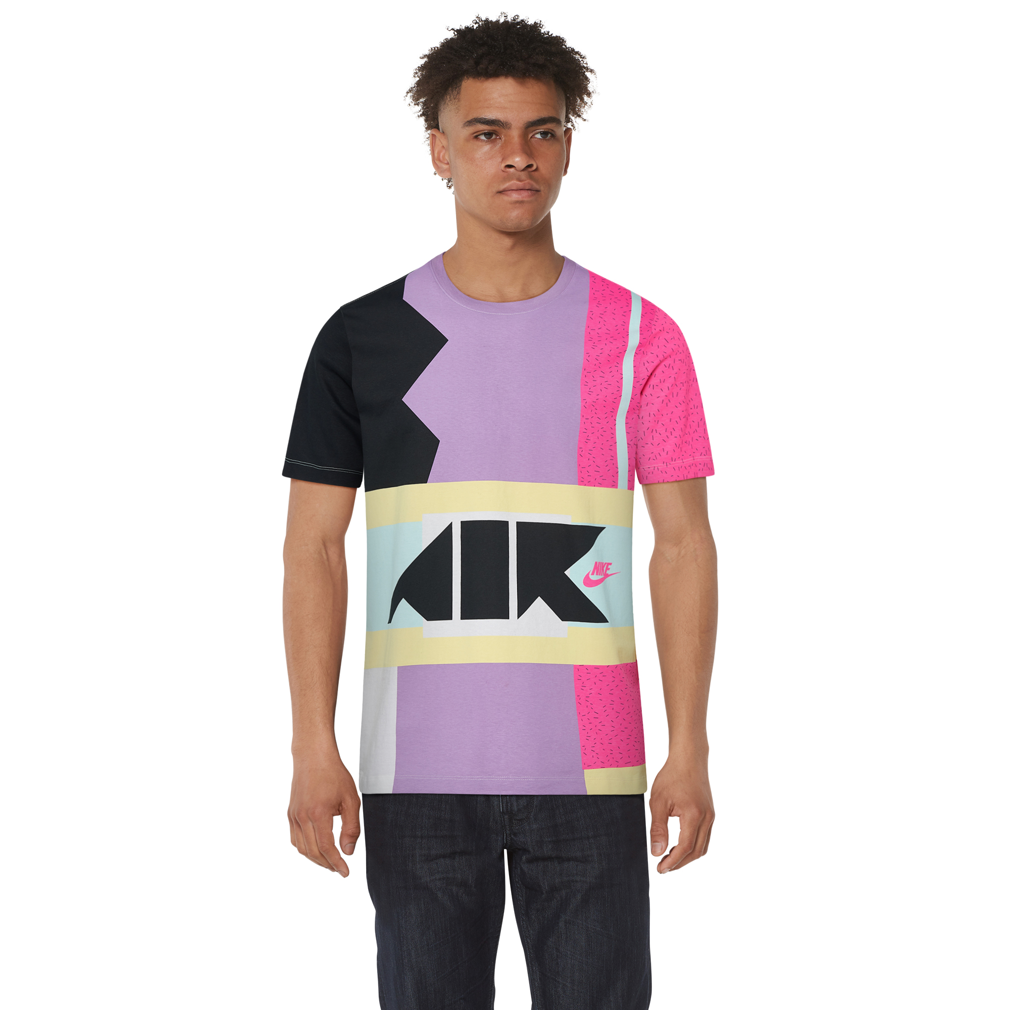 purple and pink nike shirt