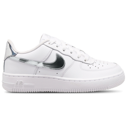Boys' Grade School - Nike Air Force 1 Low - White/Silver/Black
