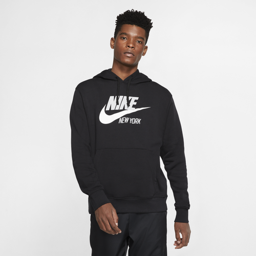 

Nike Mens Nike NSW City Pullover Hoodie - Mens Black/White Size XL