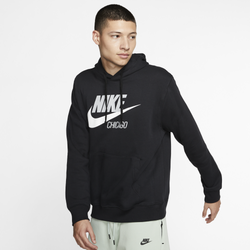 Men's - Nike NSW City Pullover Hoodie - Black/White