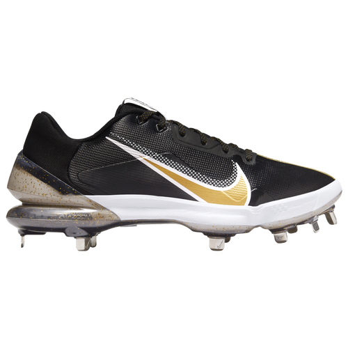 Nike Force Zoom Trout 7 Pro - Men's Metal Cleats Shoes - Black / Metallic Gold / White - CQ7224-012