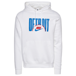 Men's - Nike City Fleece Pullover - White/Blue