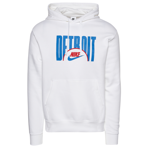 

Nike Mens Nike City Fleece Pullover - Mens White/Blue Size S