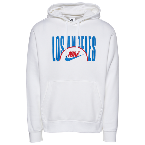 

Nike Mens Nike City Fleece Pullover - Mens White/Blue Size L