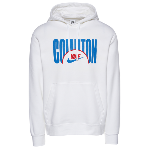 

Nike Mens Nike City Fleece Pullover - Mens White/Blue Size L