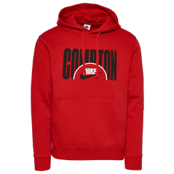 Men's - Nike City Fleece Pullover - Red/Black