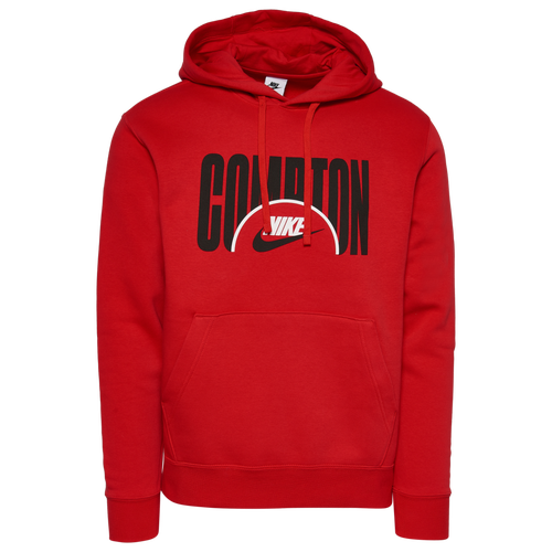 

Nike Mens Nike City Fleece Pullover - Mens Red/Black Size XL