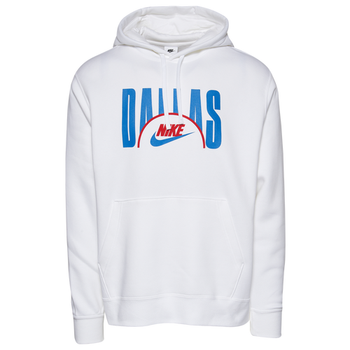 

Nike Mens Nike City Fleece Pullover - Mens White/Blue Size L