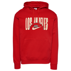 Men's - Nike City Fleece Pullover - Red/Black