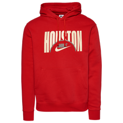 Men's - Nike City Fleece Pullover - Red/Yellow