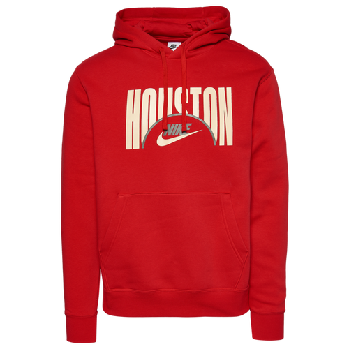 

Nike Mens Nike City Fleece Pullover - Mens Red/Yellow Size L