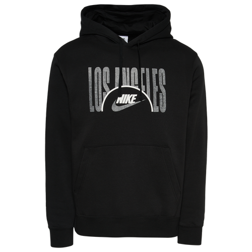 

Nike Mens Nike City Fleece Pullover - Mens Black/Grey Size XL