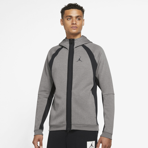 

Jordan Mens Jordan Sport Fleece Full-Zip - Mens Carbon Heather/Black Size M