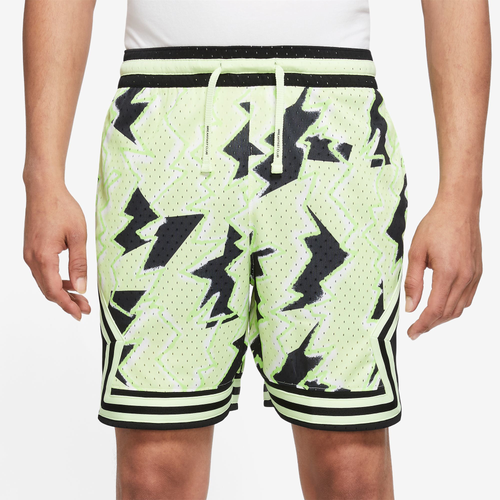 

Jordan Mens Jordan Sport All Over Print Diamond Shorts - Mens Black/Grey Size S