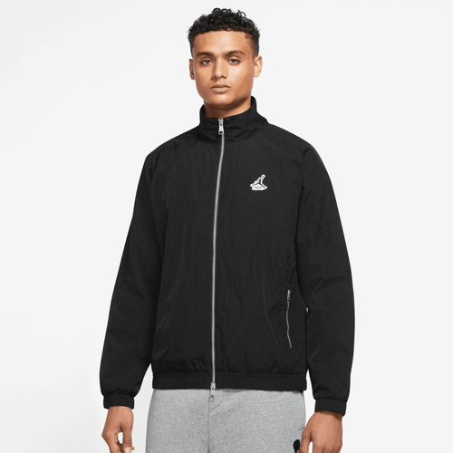 

Jordan Mens Jordan Essential Statement Warm-Up Jacket - Mens Black/White Size XL