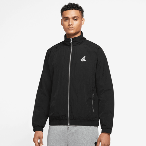 

Jordan Mens Jordan Essential Statement Warm-Up Jacket - Mens Black/White Size XXL