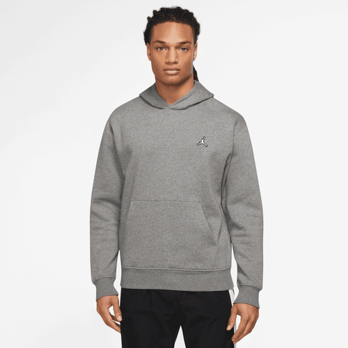 

Jordan Mens Jordan Essential Fleece Pullover Hoodie - Mens Grey/White Size XXL