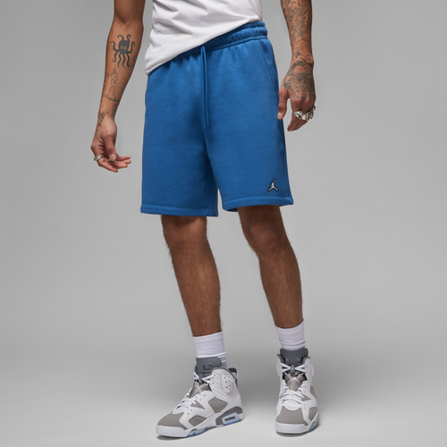 Jordan Mens  Essential Fleece Shorts In True Blue/white
