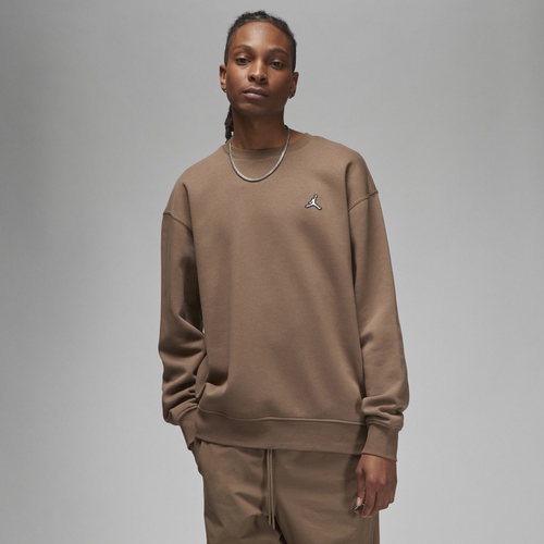 

Jordan Mens Jordan Essential Fleece Crew - Mens Palomino/White Size S