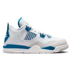 Boys' Preschool - Jordan Retro 4 - Off White/Military Blue/Neutral Grey